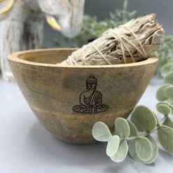 Cuenco de madera para sahumados y ofrendas · Buda - Imagen 3