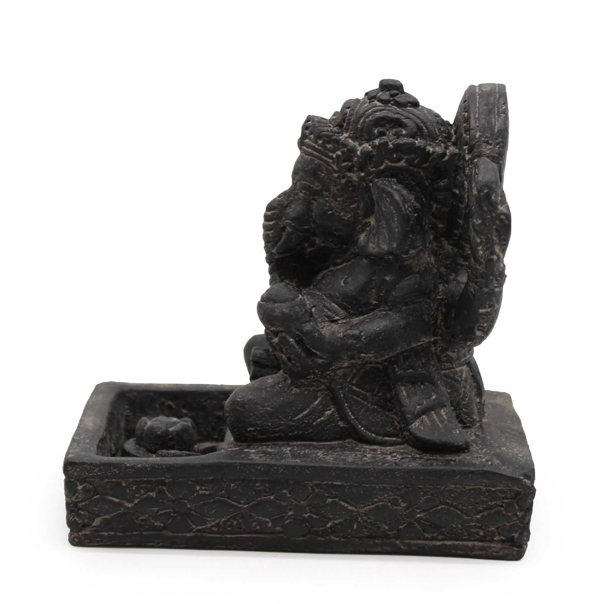 Quemador de incienso Ganesh negro antiguo - Imagen 2