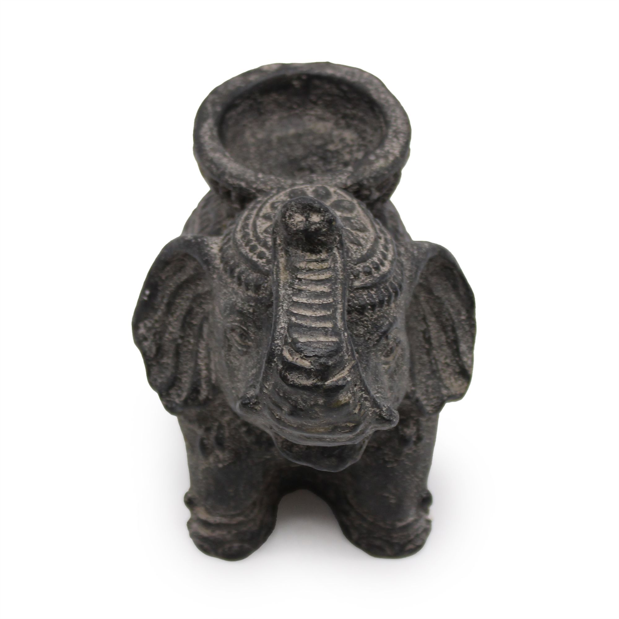 Portainciensos y portavelas Elefante negro antiguo - Imagen 3