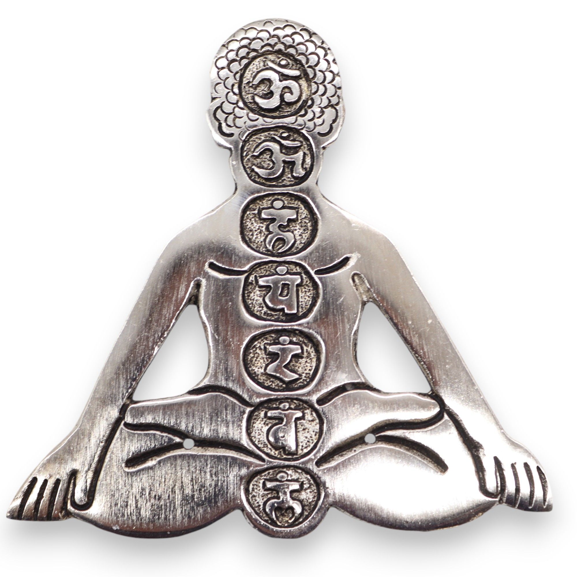 Portaincienso Yoga · Siete Chakras · Aluminio Pulido - Imagen 5
