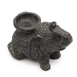 Portainciensos y portavelas Elefante negro antiguo - Imagen 2