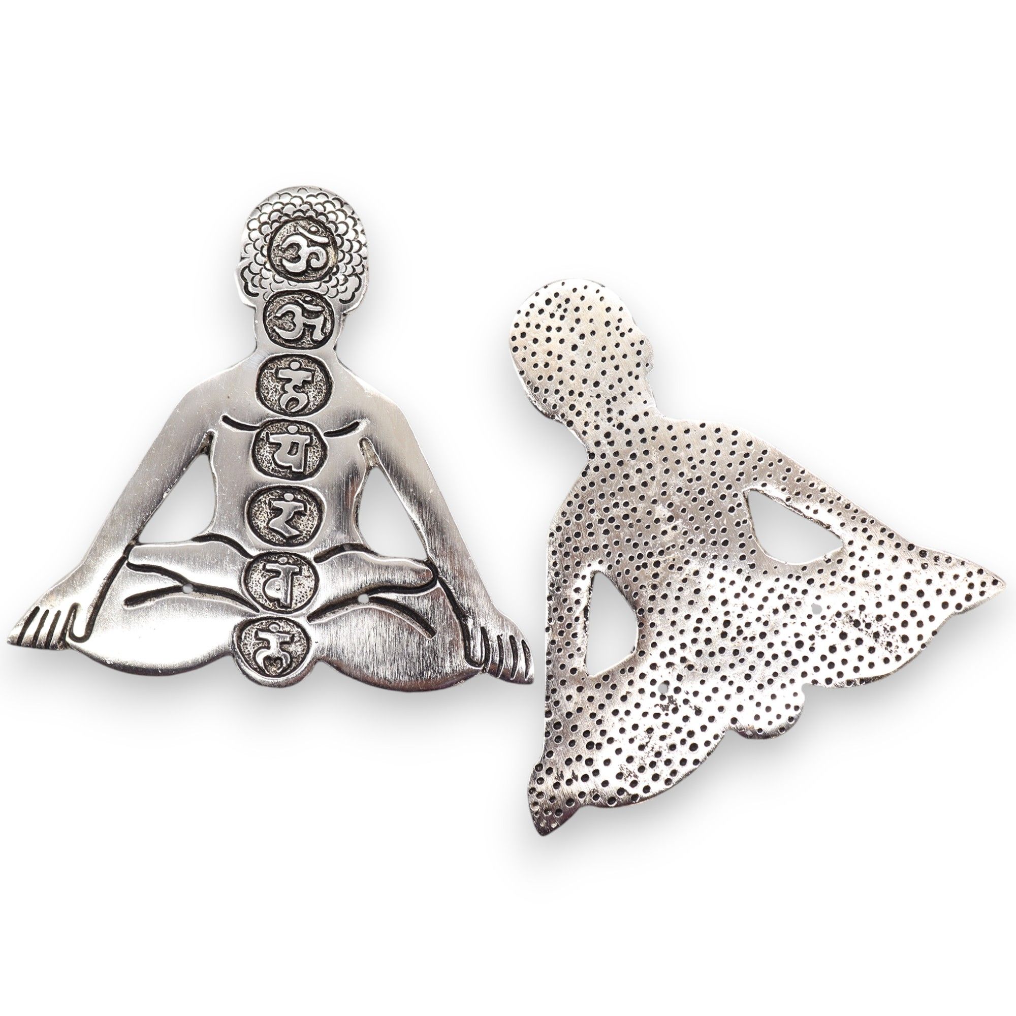 Portaincienso Yoga · Siete Chakras · Aluminio Pulido - Imagen 4