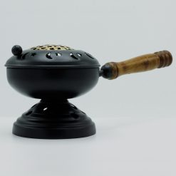 Alternative view of Incensario de Hierro con Soporte y Detalles Dorados