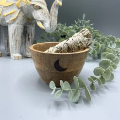 Cuenco de madera para sahumados y ofrendas · Tres Lunas