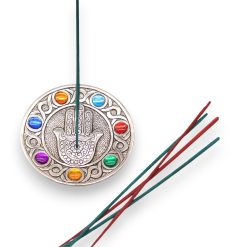 Portainciensos Hamsa de los 7 Chakras