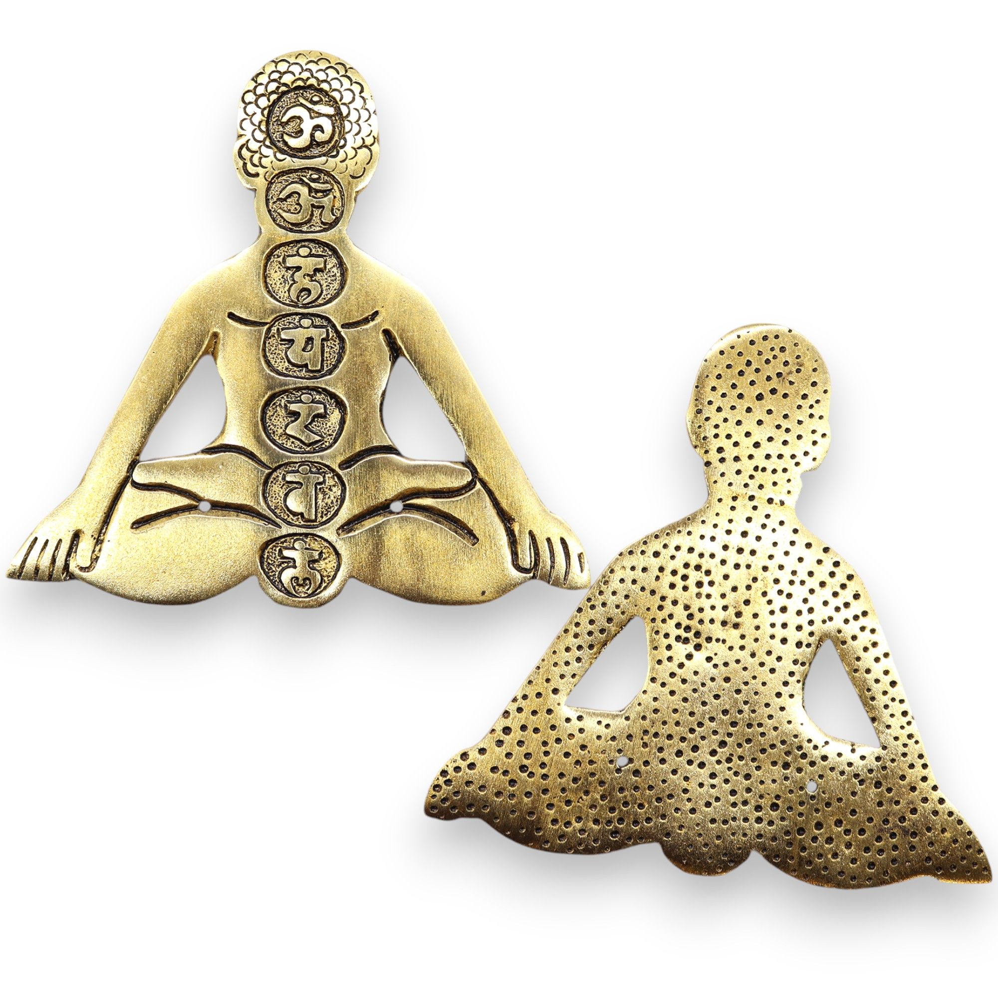 Portainciensos de los 7 Chakras en Aluminio Dorado - Imagen 4