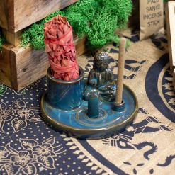 Plato de Incienso Buda Multiuso · Cerámica Azul - Imagen 7