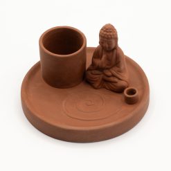 Plato de Incienso Buda Multiuso · Terracota Natural - Imagen 3