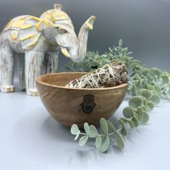 Cuenco de madera para sahumados y ofrendas · Hamsa · Grande