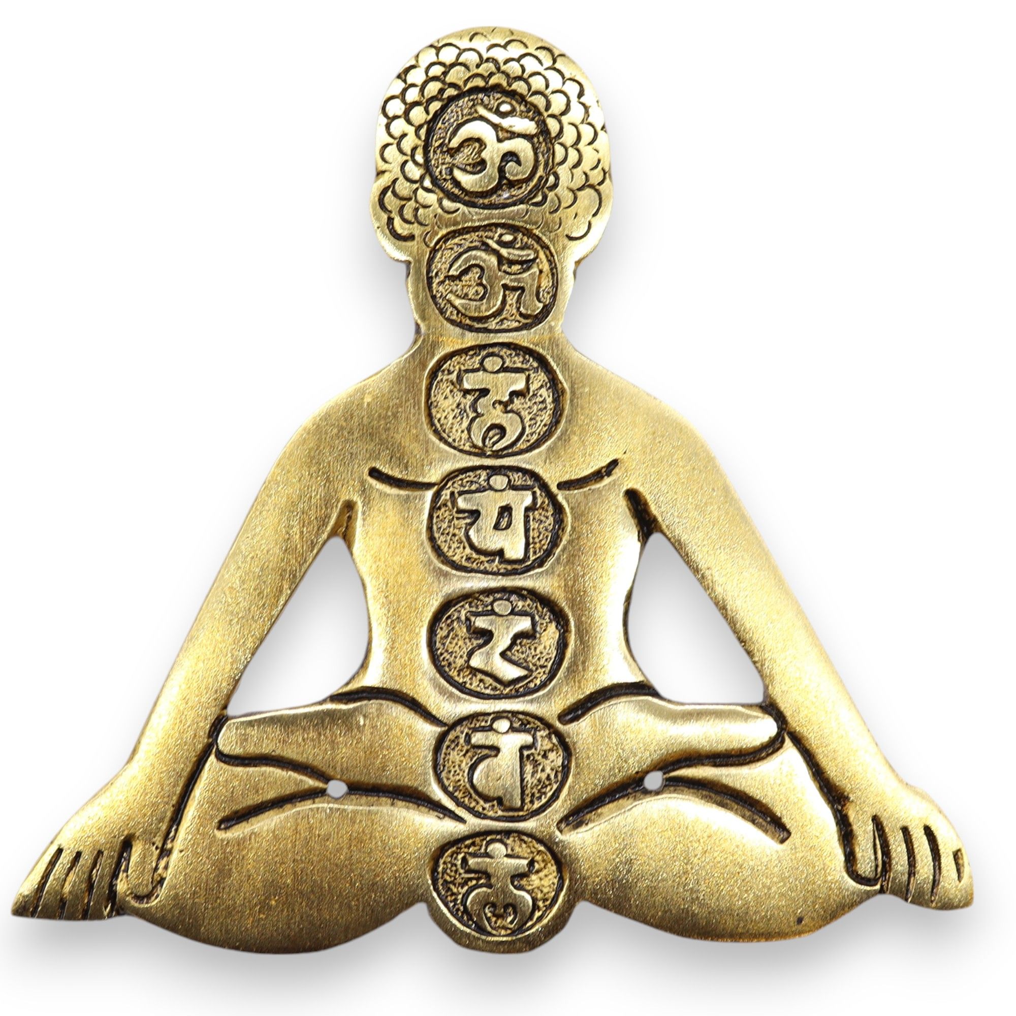Portainciensos de los 7 Chakras en Aluminio Dorado - Imagen 6