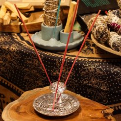 Portainciensos Hongo de aluminio · Efecto plateado