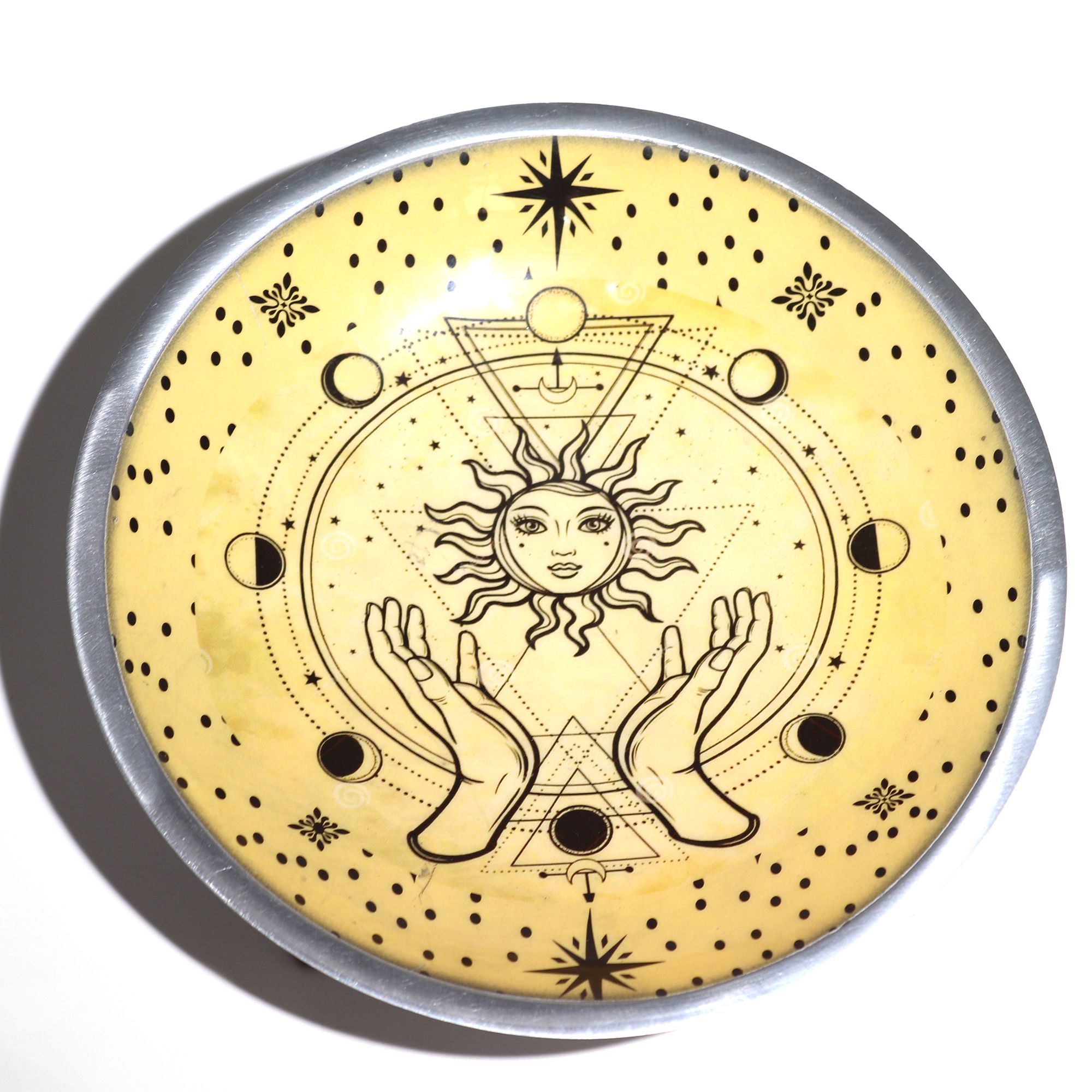 Plato de ofrendas Manos y Sol · Esmaltado · 3 patas - Imagen 2