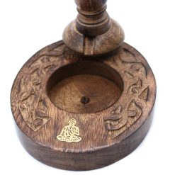 Quemador de reflujo Buda dorado de madera de mango · Pequeño - Imagen 6