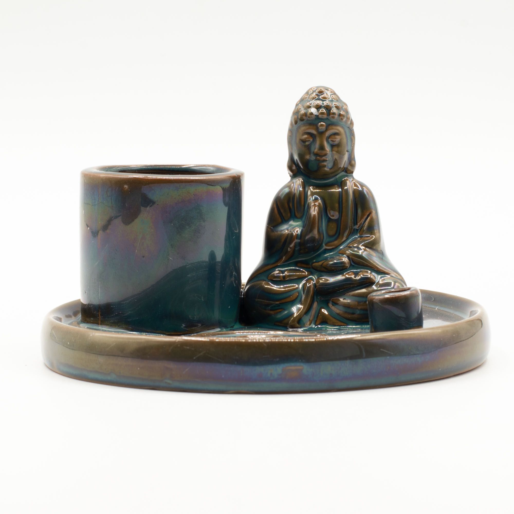 Plato de Incienso Buda Multiuso · Cerámica Azul - Imagen 8