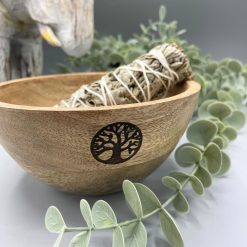 Cuenco de madera para sahumados y ofrendas · Árbol de la Vida · Grande