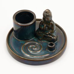 Alternative view of Plato de Incienso Buda Multiuso · Cerámica Azul