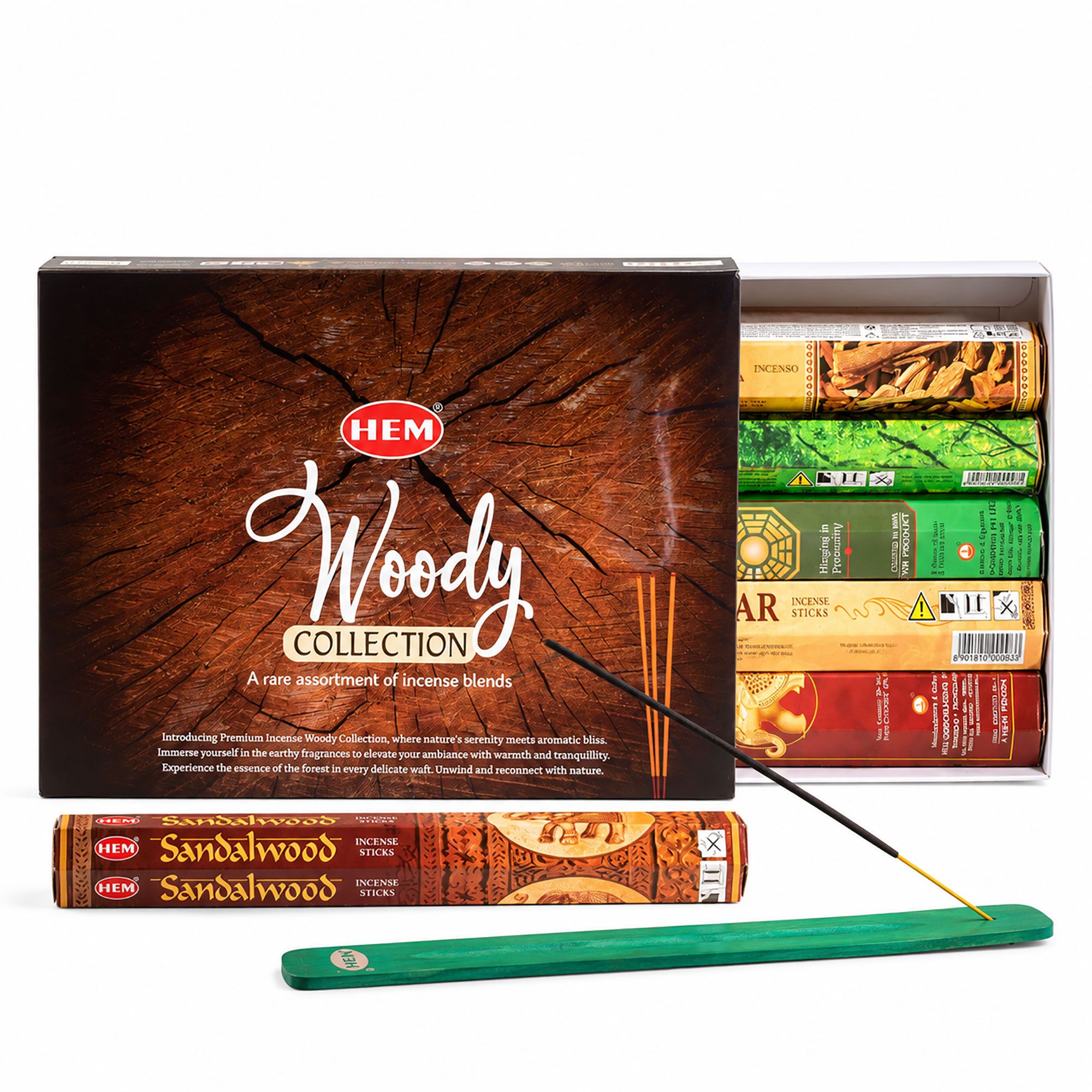 Colección HEM Amaderada · 6 Aromas + Portaincienso - Imagen 2