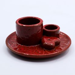 Soporte de cerámica para Palo Santo y Atados · Mandala Rojo - Imagen 7