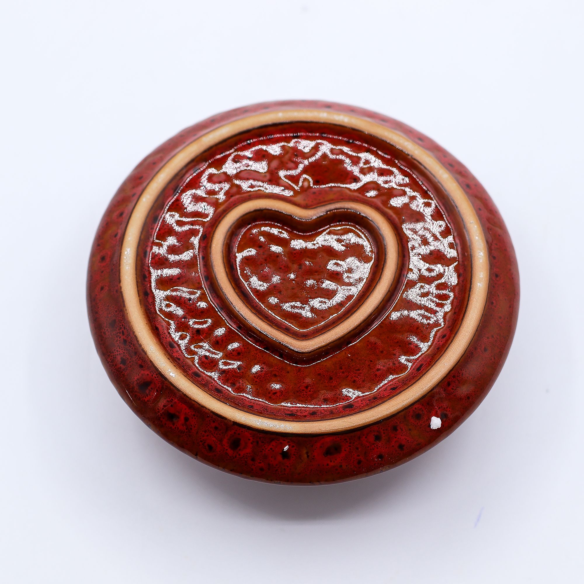 Soporte de cerámica para Palo Santo y Atados · Mandala Rojo - Imagen 4