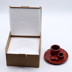 Soporte de cerámica para Palo Santo y Atados · Mandala Rojo - Imagen 3