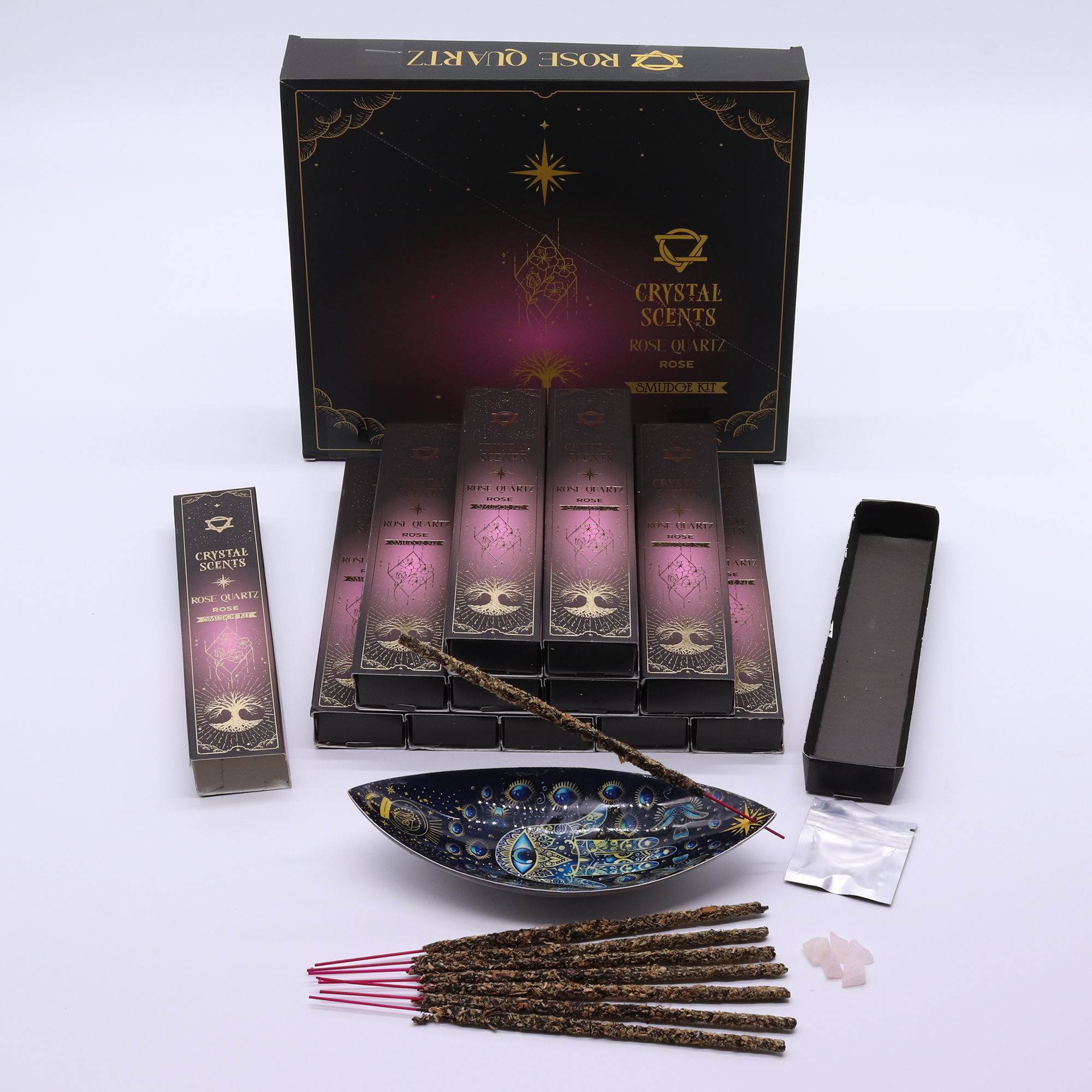Incienso Crystal Scents · Rosa y cuarzo rosa - Imagen 2