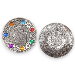 Alternative view of Portainciensos Hamsa de los 7 Chakras