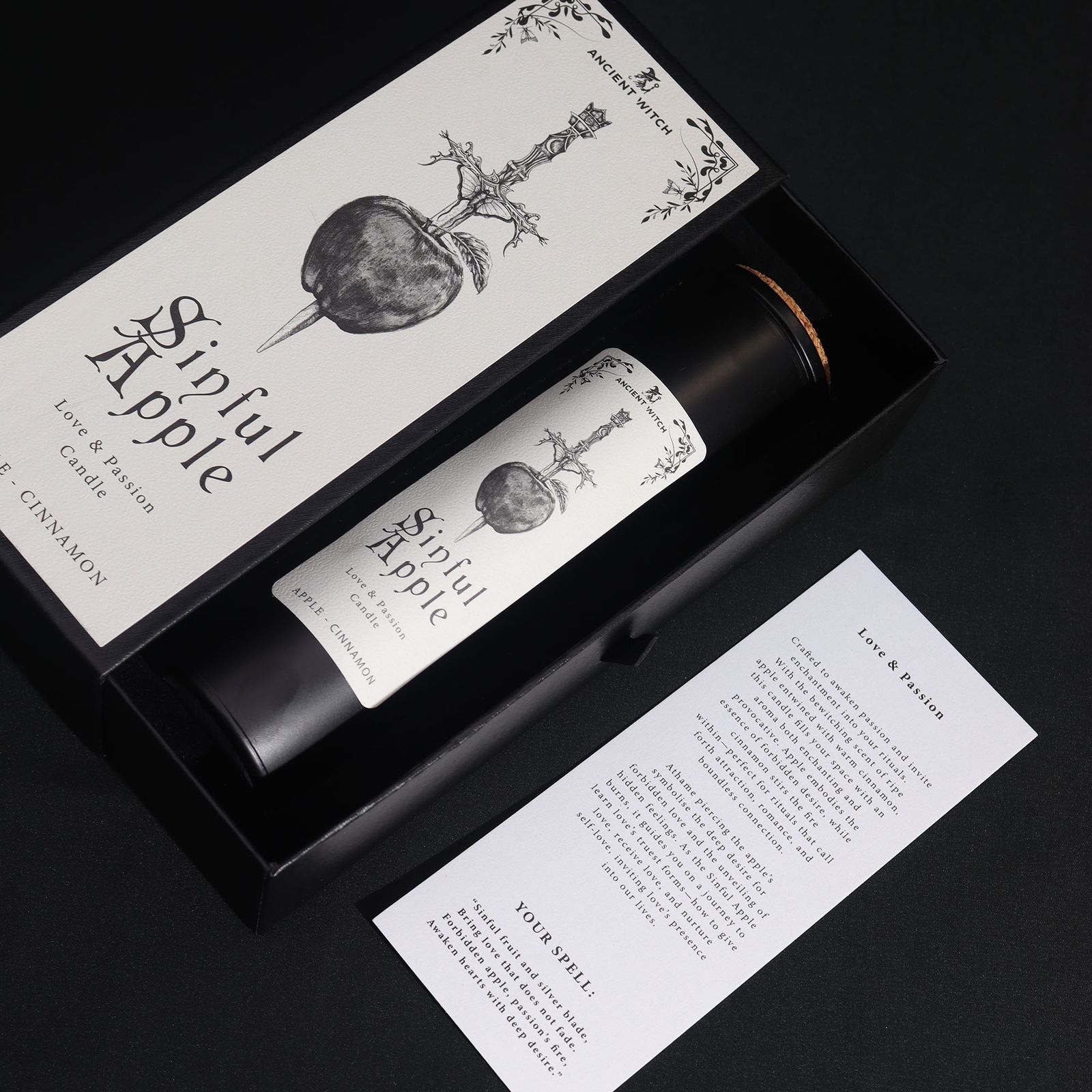 Vela ritual Ancient Witch «Manzana Pecaminosa» – Amor, atracción y canela - Imagen 6