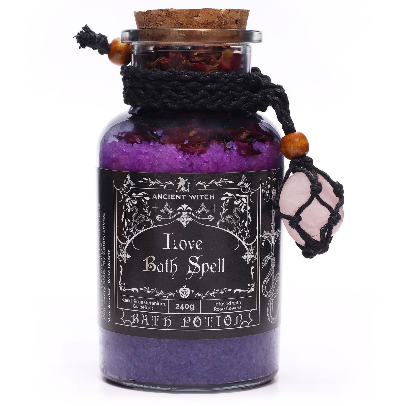 Poción de baño Ancient Witch «Amor» con amuleto de cuarzo rosa - Imagen 2