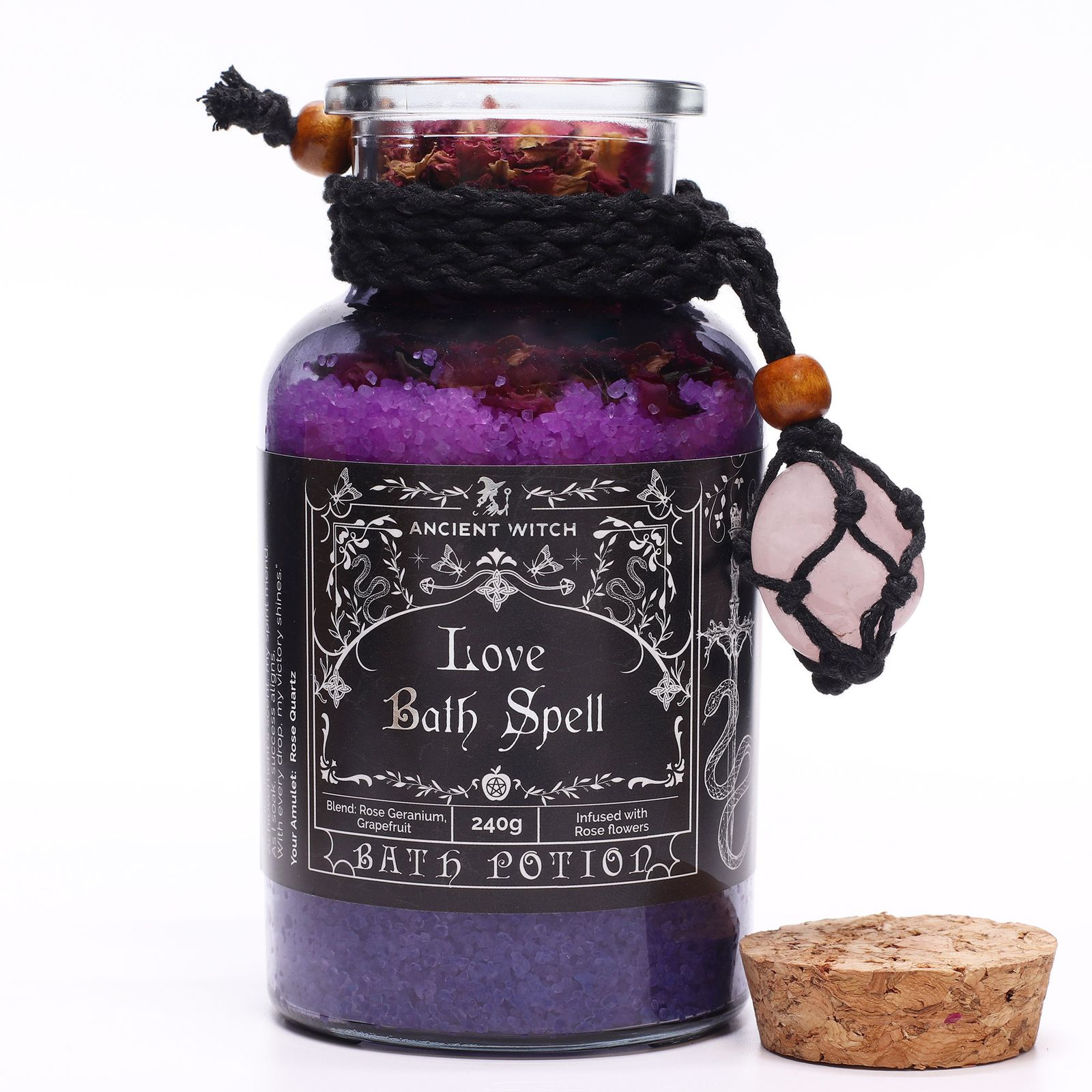 Poción de baño Ancient Witch «Amor» con amuleto de cuarzo rosa - Imagen 3