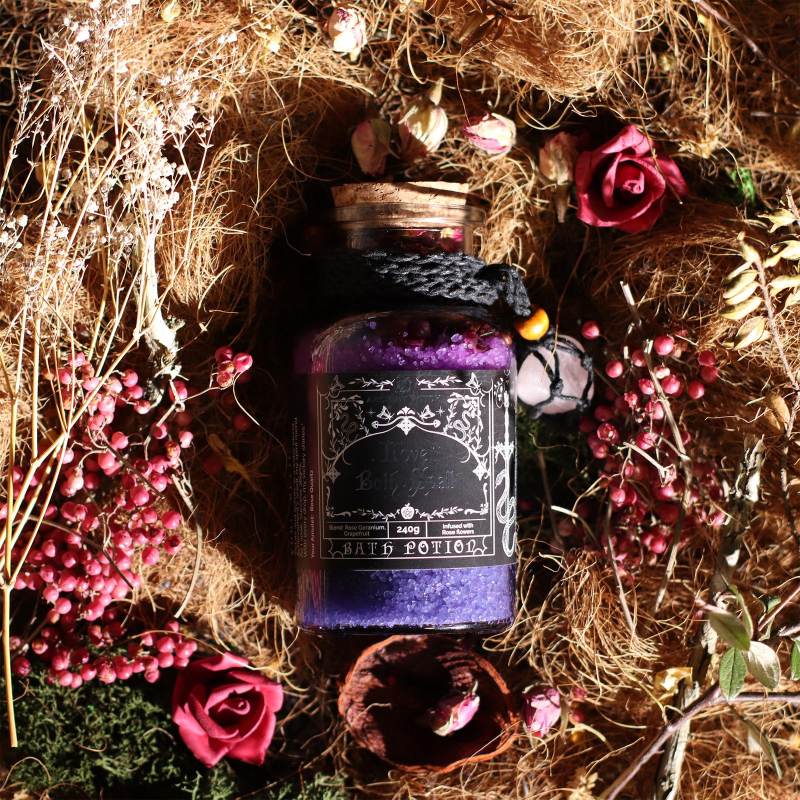 Poción de baño Ancient Witch «Amor» con amuleto de cuarzo rosa - Imagen 11