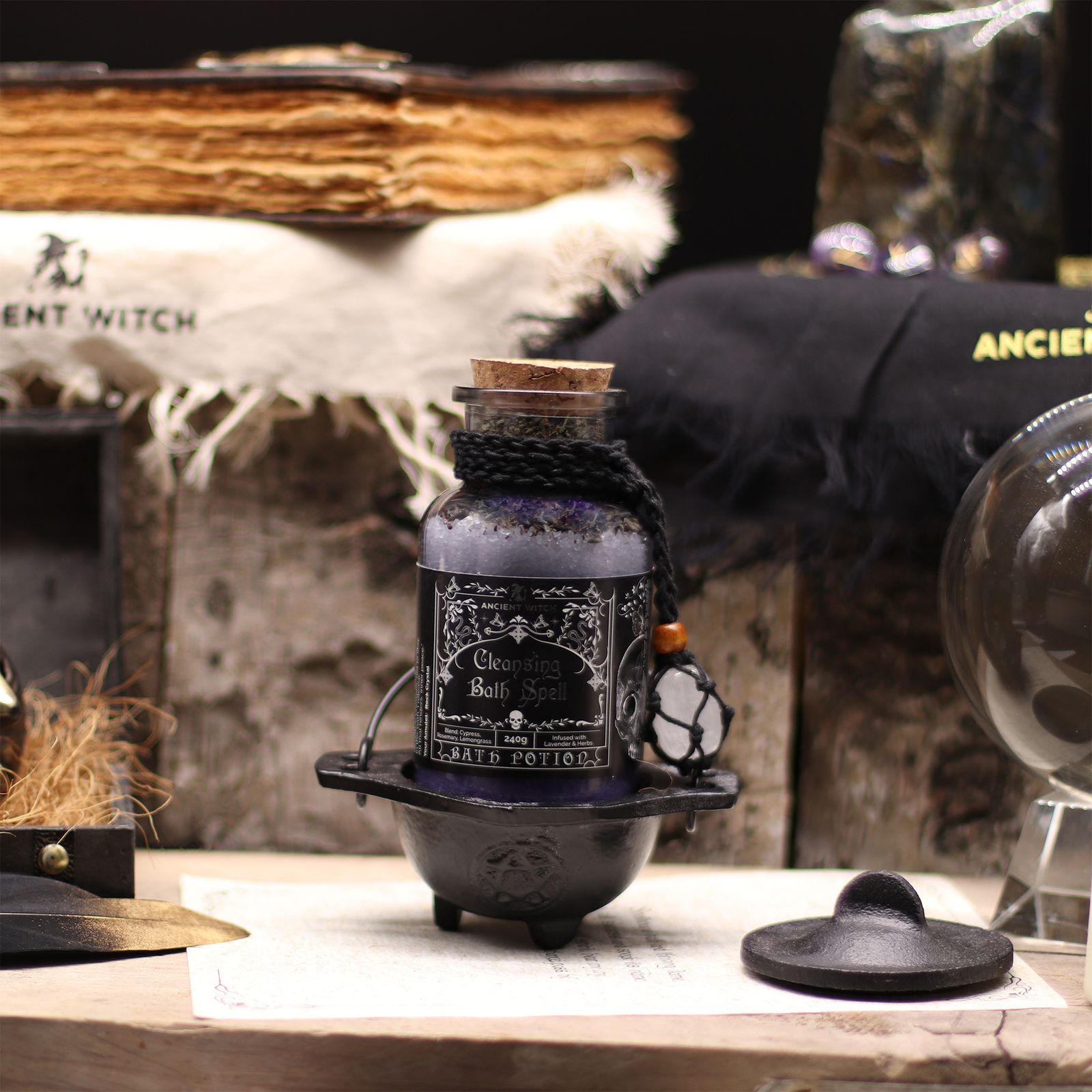 Poción de baño Ancient Witch «Purificación» con amuleto de cristal de roca - Imagen 6