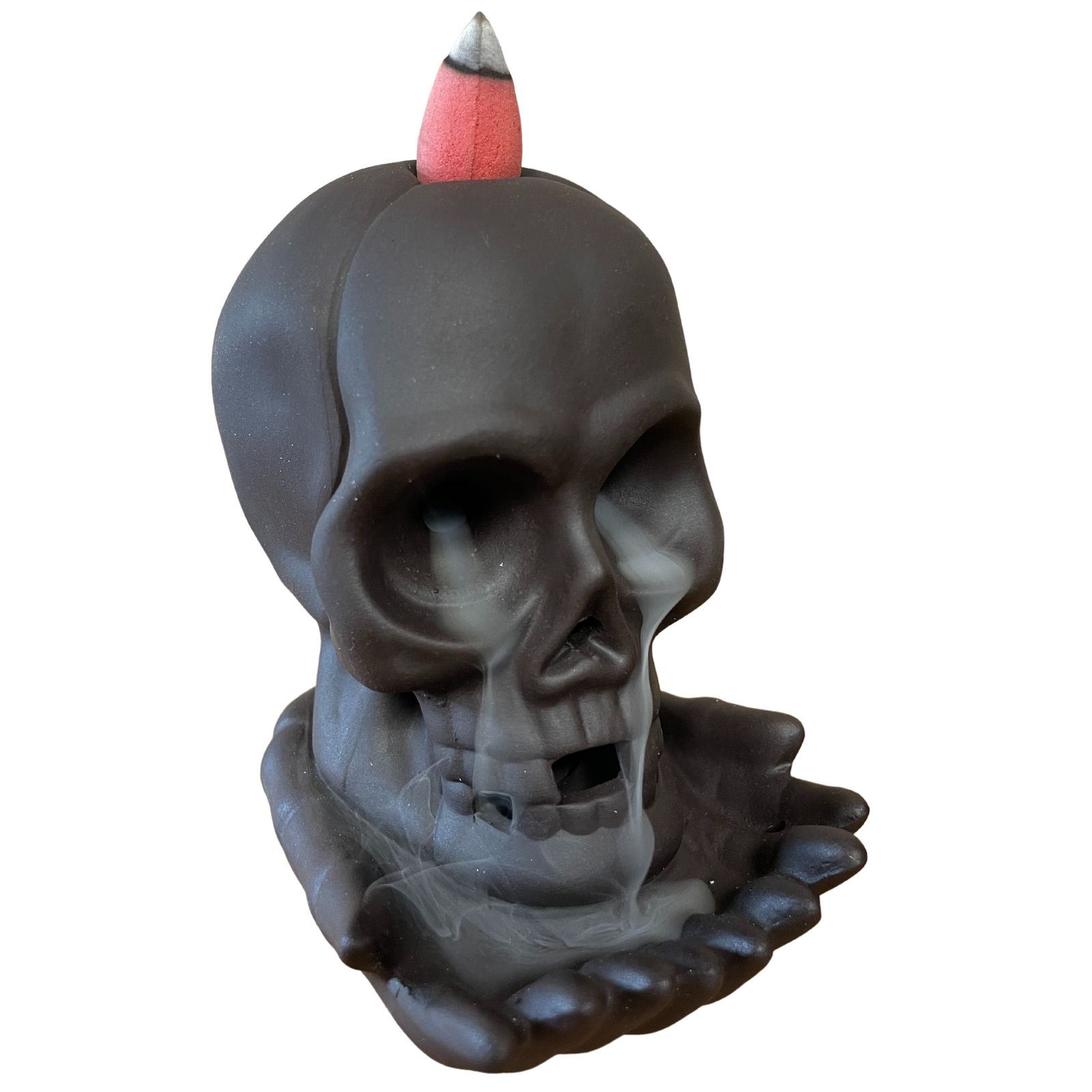 Quemador de incienso de reflujo Calavera Llorona con luz – Halloween - Imagen 2