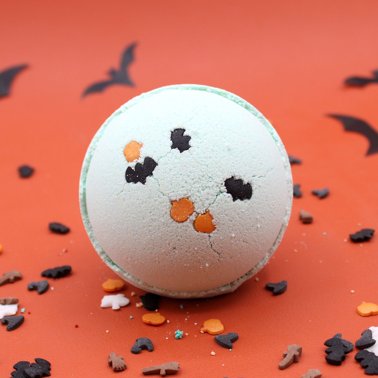 Bomba de baño Halloween Coco y Lima – Diseño de murciélagos, 180 g - Imagen 4